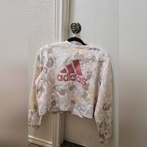 Adidas Pink Logo Camo Sweatshirt